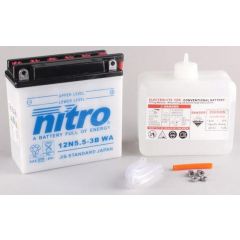 Nitro Accu 12N5.5A-3B conventioneel met zuur