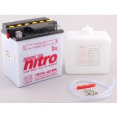 Nitro Accu YB10L-A2 conventioneel met zuur