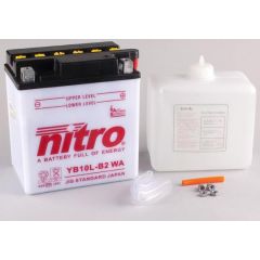 Nitro Accu YB10L-B2 conventioneel met zuur