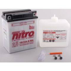 Nitro Accu YB12A-B conventioneel met zuur
