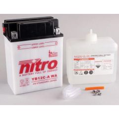 Nitro Accu YB12C-A conventioneel met zuur