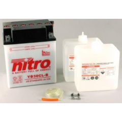 Nitro Accu YB30CL-B conventioneel met zuur