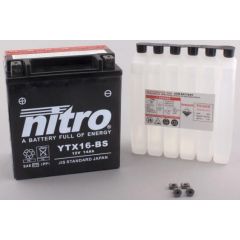 Nitro  Accu YTX16-BS onderhoudsvrij
