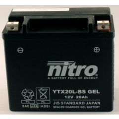 Nitro Gel Accu YTX20L-BS onderhoudsvrij