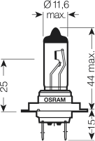 Osram lamp 12V 55W H7 STANDARD (10 stk)