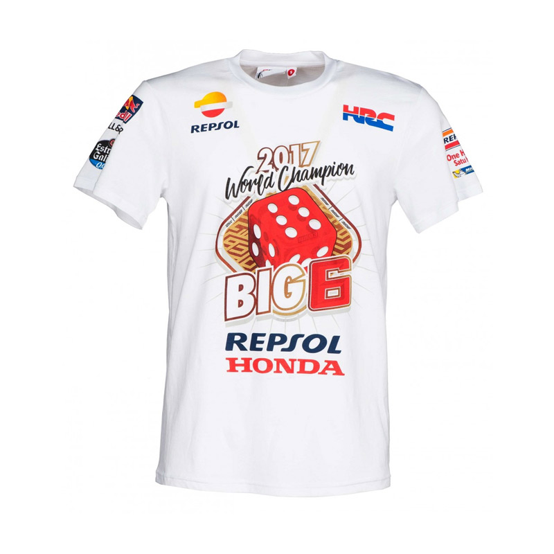 Marc Marquez MM93 2017 World Champ White T-shirt Maat XXL (SALE)