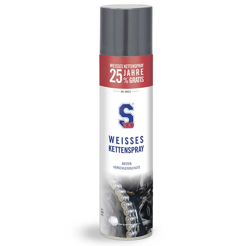 S100 Kettingspray 2.0 Wit 400ml (+25% gratis!)